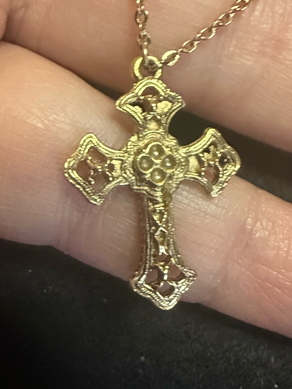 Vintage 1928 Brand Goldtone Cross Necklace